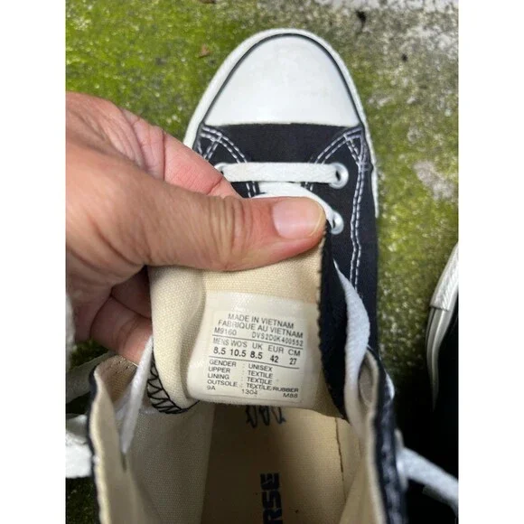 Converse Chuck Taylor Mens 8.5 All Star High Top Black Sneaker Skate Walking - Picture 3 of 7